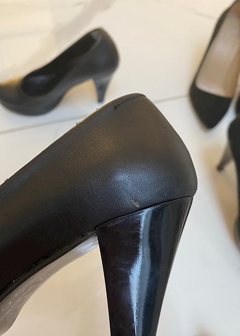 Siyah Minimalist Stiletto Topuklu Kadın Ayakkabı - Görsel 4