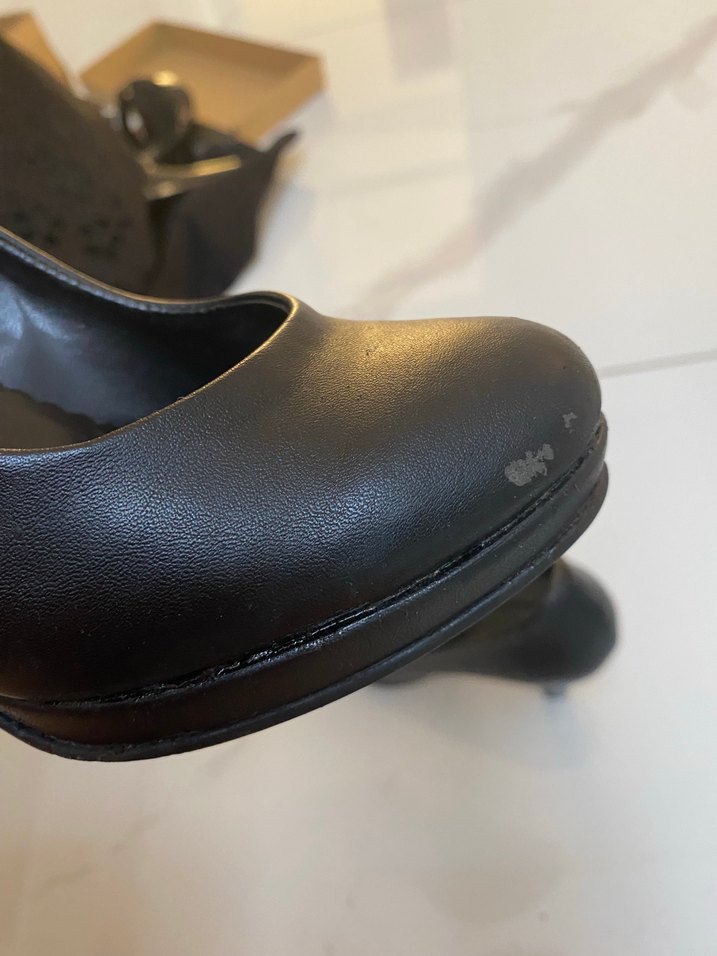 Siyah Minimalist Stiletto Topuklu Kadın Ayakkabı - Görsel 5