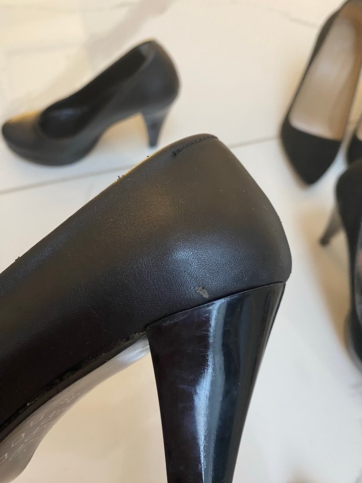 Siyah Minimalist Stiletto Topuklu Kadın Ayakkabı - Görsel 4