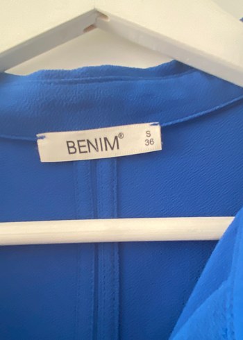 Mavi Düğmeli Kadın Gömlek - Görsel 4