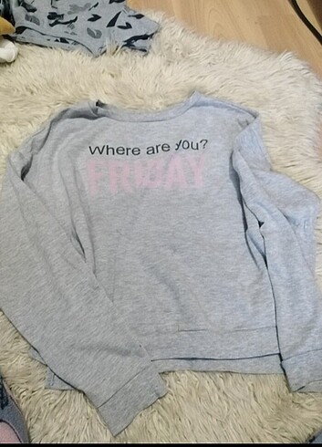 Where are you friday bakılı sweatshirt yırtmaçlı