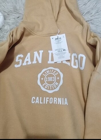 s Beden Colins california baskılı kapşonlu sweatshirt