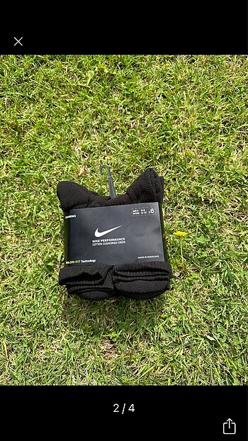 4 paket 6'lı nike çorap