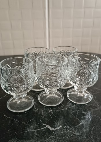 Ayaklı Dekoratif Cam Bardak Seti - Görsel 2