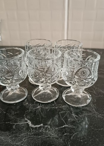 Ayaklı Dekoratif Cam Bardak Seti - Görsel 4