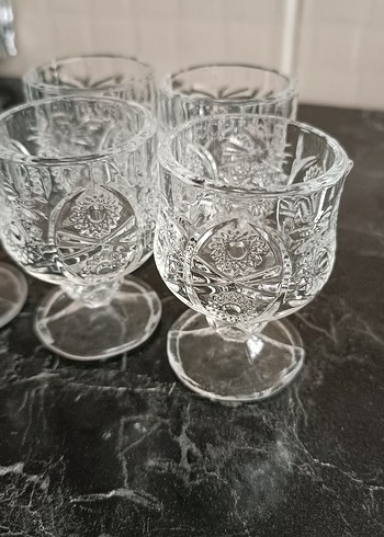 Ayaklı Dekoratif Cam Bardak Seti - Görsel 3