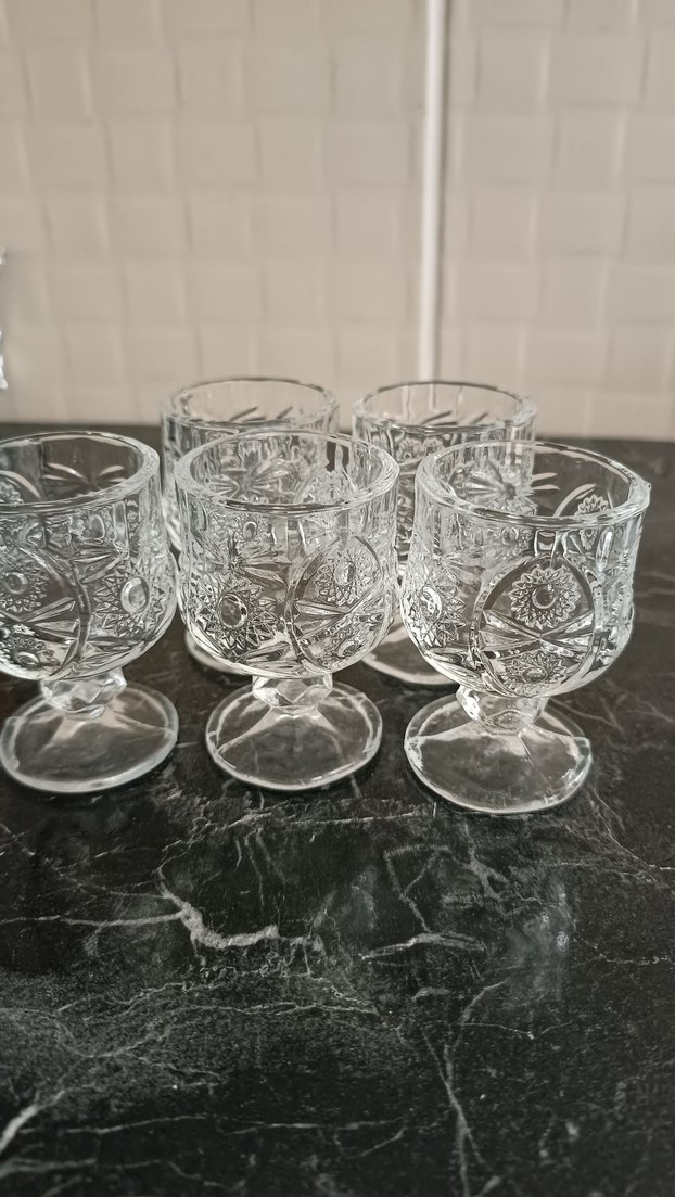 Ayaklı Dekoratif Cam Bardak Seti - Görsel 4