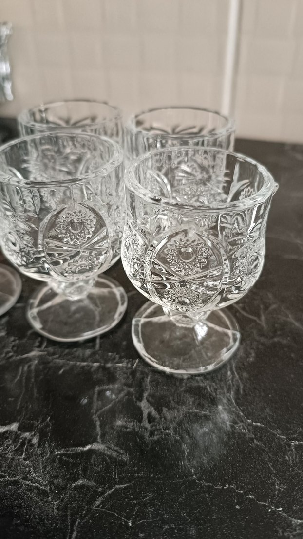 Ayaklı Dekoratif Cam Bardak Seti - Görsel 3