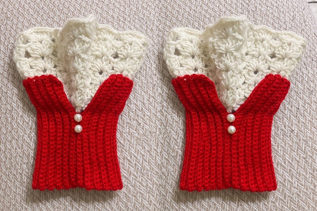 Renkli Örgü Kadın Eldivenleri - Görsel 2