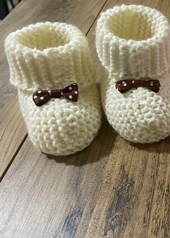Bebek Örgü Triko Patik - Görsel 2
