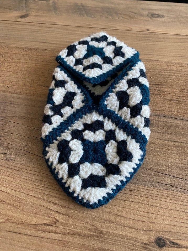 Renkli Örgü Kadın Dolgu Topuk Ev Terliği - Görsel 4