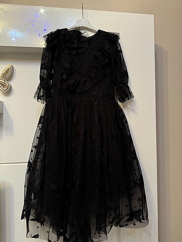 10 Yaş Beden siyah Renk Kız çocuk şık abiye elbise