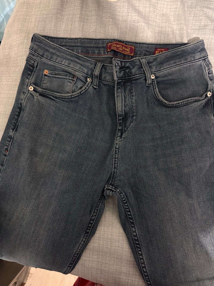 Gri Regular Fit Denim Erkek Kot Pantolon - Görsel 4