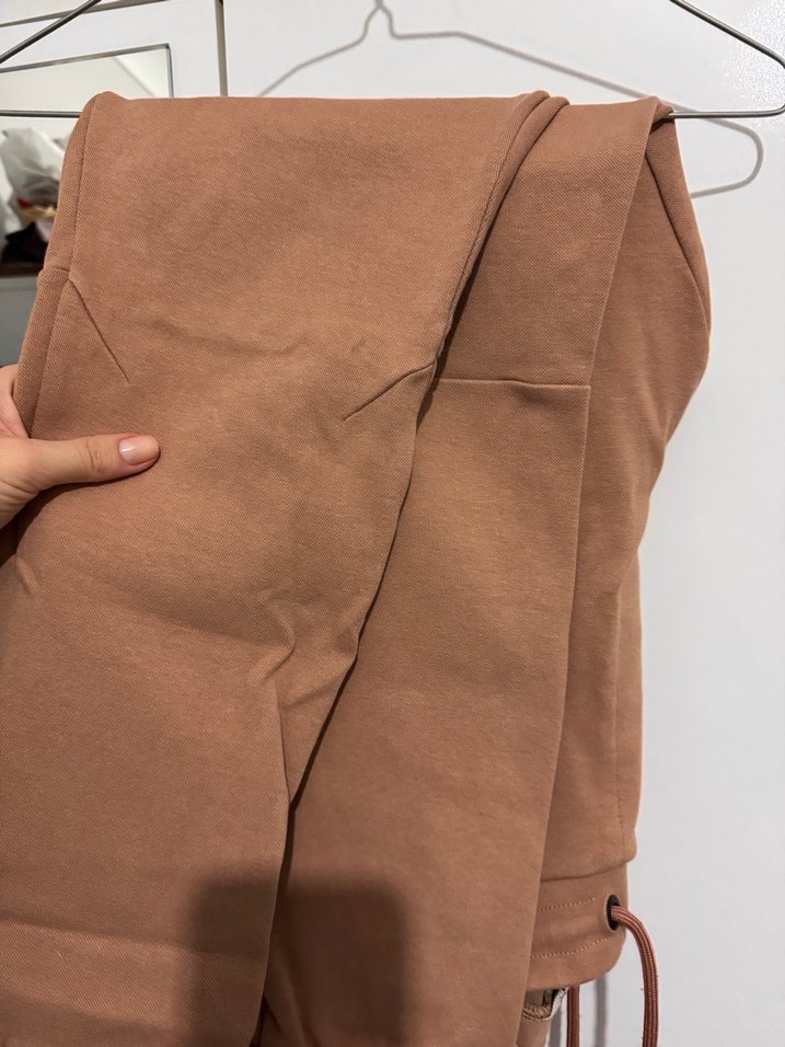 Bej Süet Erkek Salaş Eşofman - Görsel 4