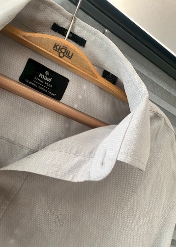Mavi Jeans Gri Keten Uzun Kollu Erkek Gömlek