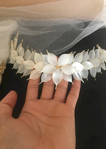 Beden beyaz Renk Gelin Saç Aksesuarı