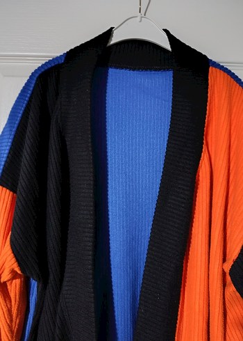 Renkli Pilili Kadın Hırka - Görsel 3