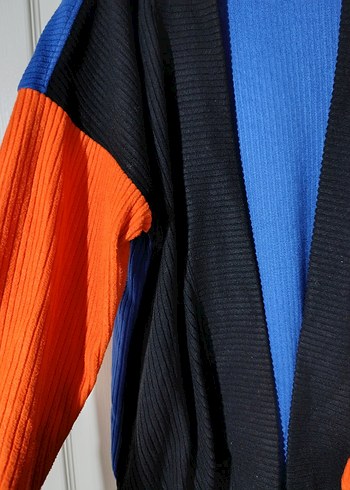 Renkli Pilili Kadın Hırka - Görsel 2