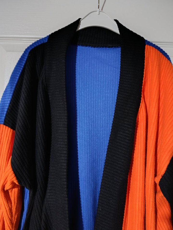 Renkli Pilili Kadın Hırka - Görsel 3