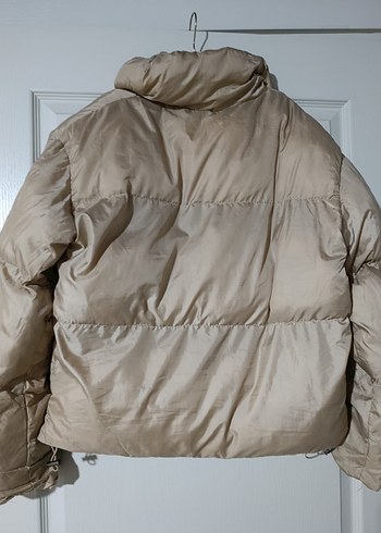 Bej Kadın Şişme Mont - Görsel 5