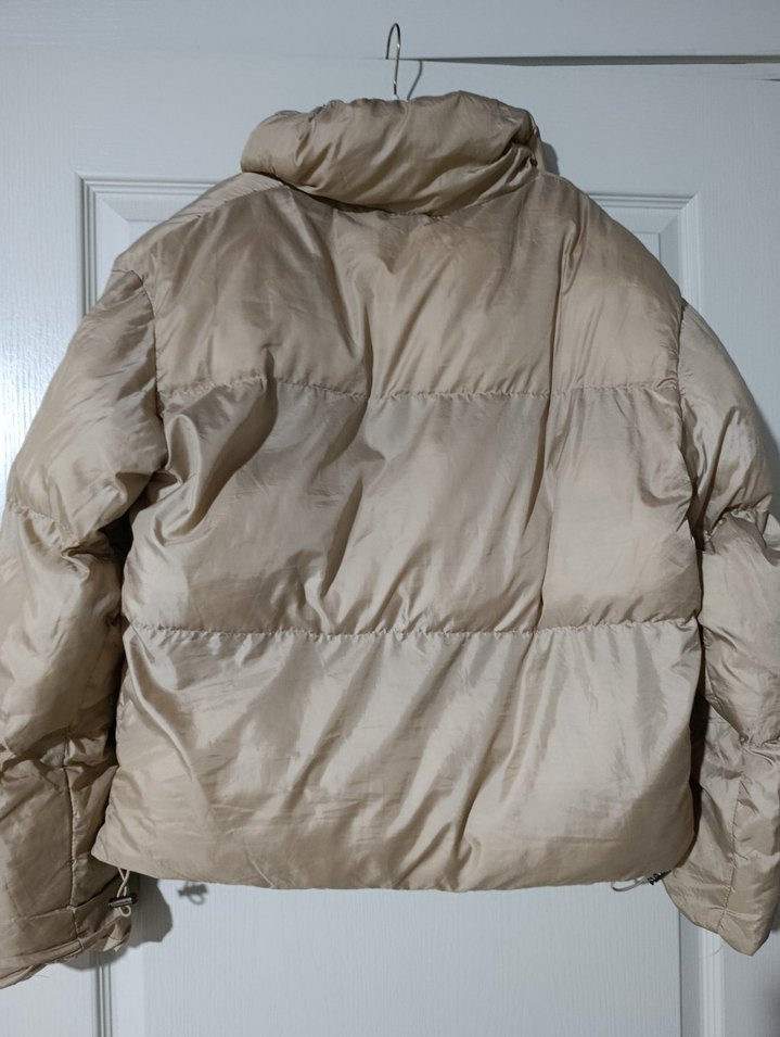 Bej Kadın Şişme Mont - Görsel 5