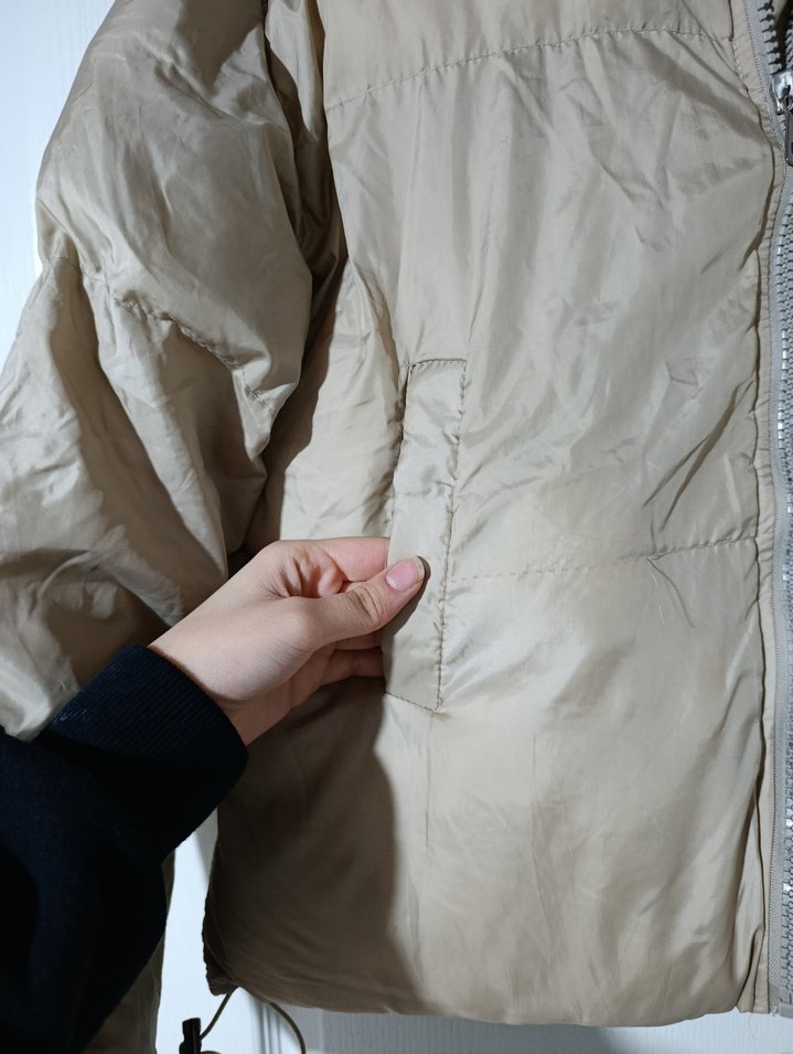 Bej Kadın Şişme Mont - Görsel 3