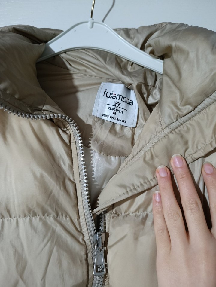 Bej Kadın Şişme Mont - Görsel 2