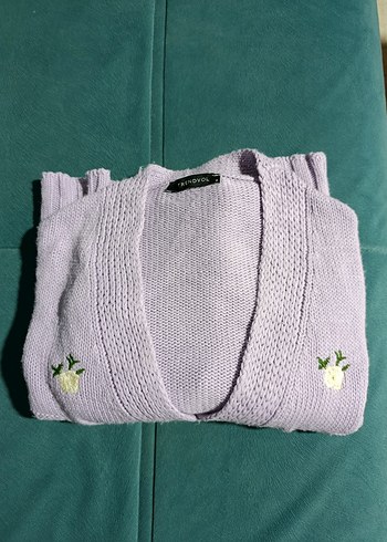 Lila Çiçek Desenli Hırka - Görsel 6