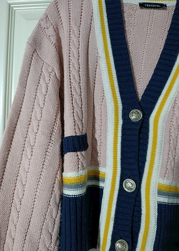 Trendyol Pembe Triko Hırka - Görsel 2