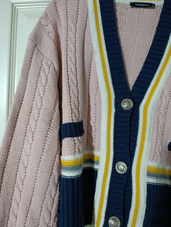 Trendyol Pembe Triko Hırka - Görsel 2