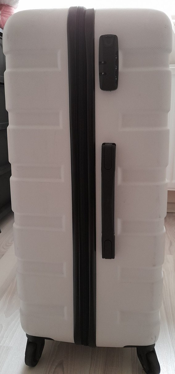 Büyük boy beyaz Valiz - Görsel 4