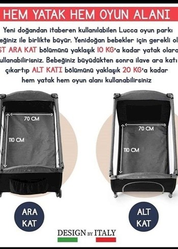 Bordo Gri Bebek Oyun Parkı Yatağı - Görsel 4