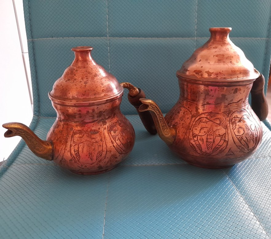 El yapımı Bakır Çaydanlık - Görsel 2