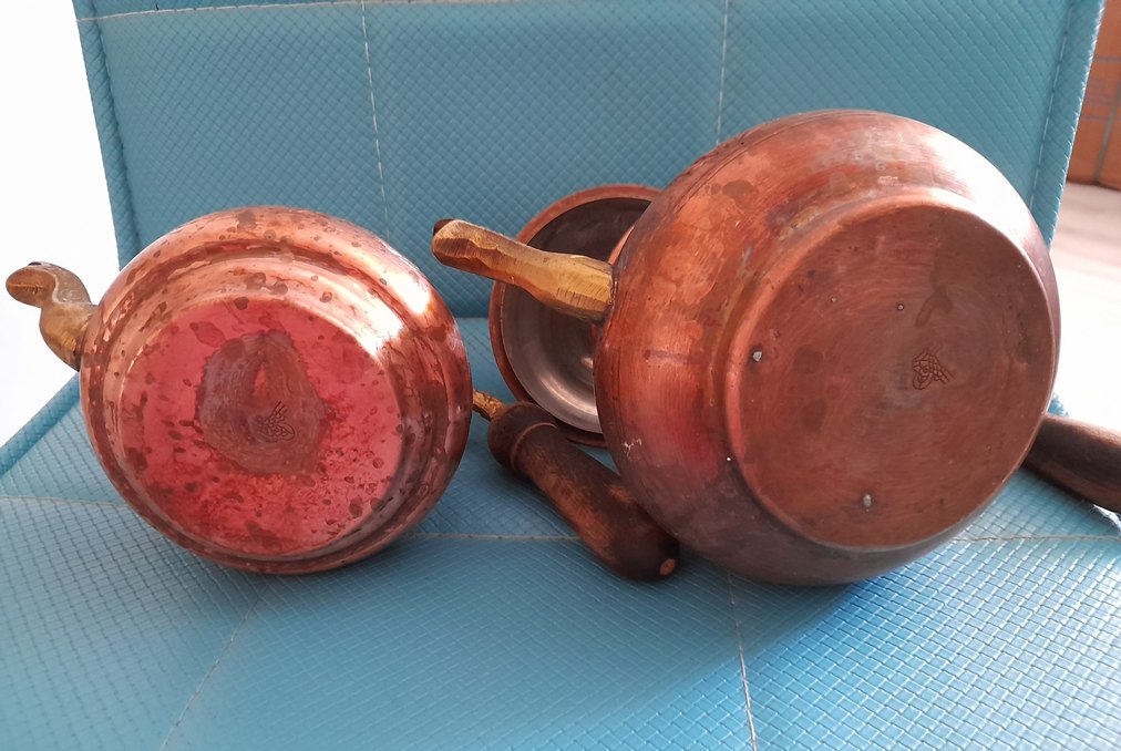 El yapımı Bakır Çaydanlık - Görsel 4