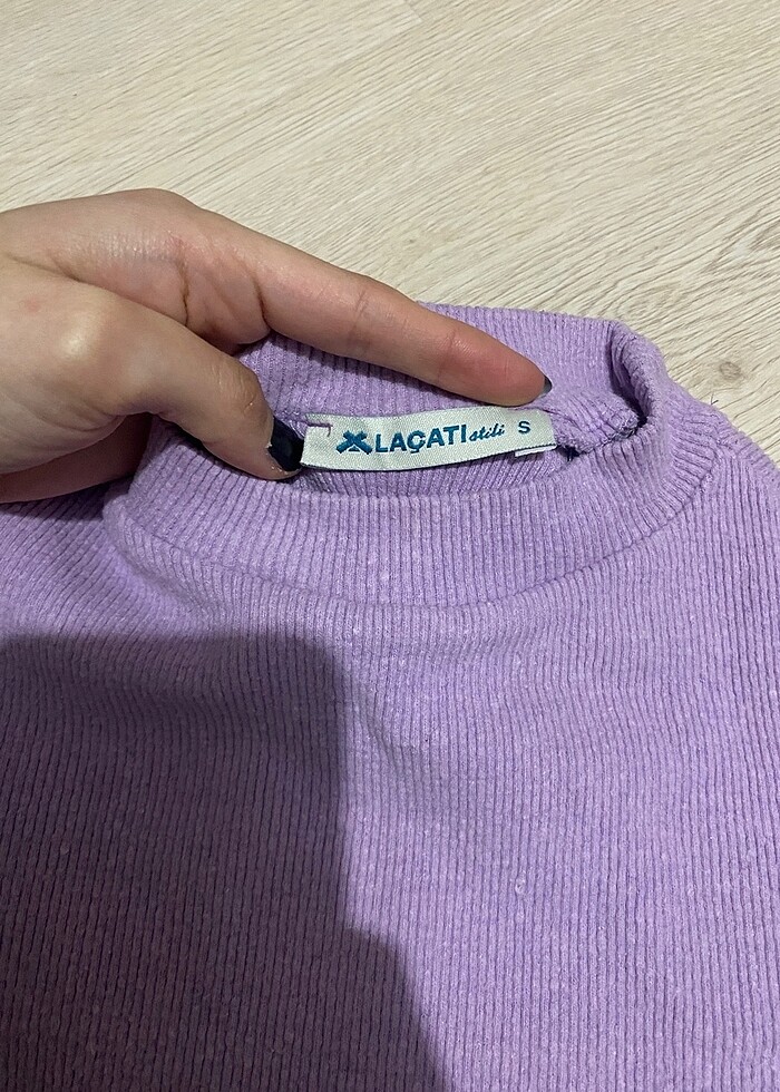 Lila balon kol bluz - Görsel 2