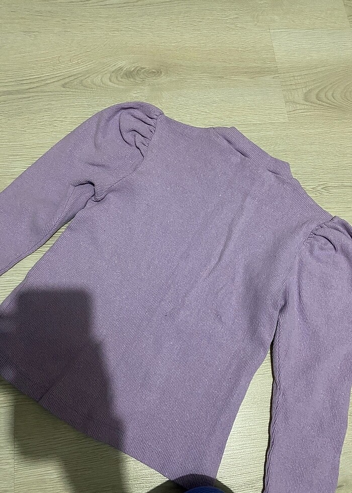 Lila balon kol bluz - Görsel 3