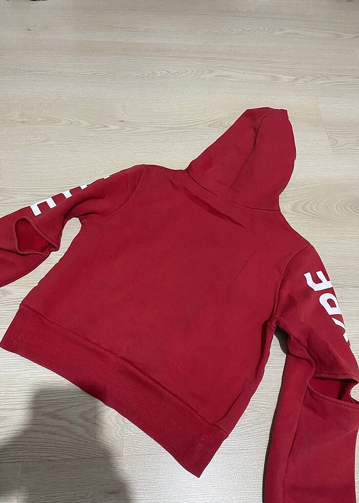 Kırmızı sweetshirt - Görsel 4