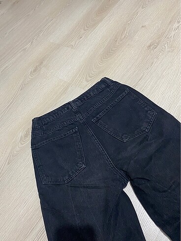 Siyah paçası taş detaylı Mom Jean - Görsel 7