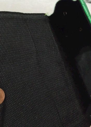 Dikişli Yeşil Kadın Çanta - Görsel 5