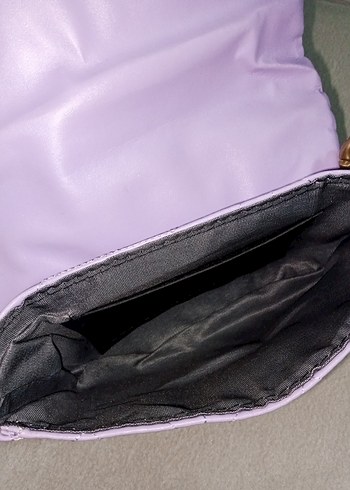 Zincir Detaylı Pastel Mor Kadın Çanta - Görsel 3