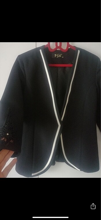 Diğer Siyah blazer kol detaylı ceket