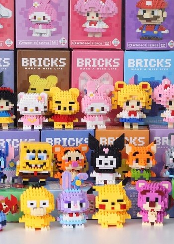 Beden Pastel Pembe Mini Lego Bricks
