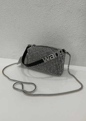  Beden Alexander Wang siyah taşlı kadın çantası