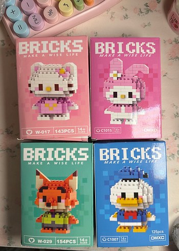 Renkli BRICKS Blok Seti 125 Parça