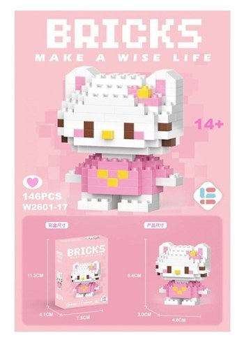 Pembe Pastel Lego Karakter Figürü Bricks Mini Lego - Görsel 2