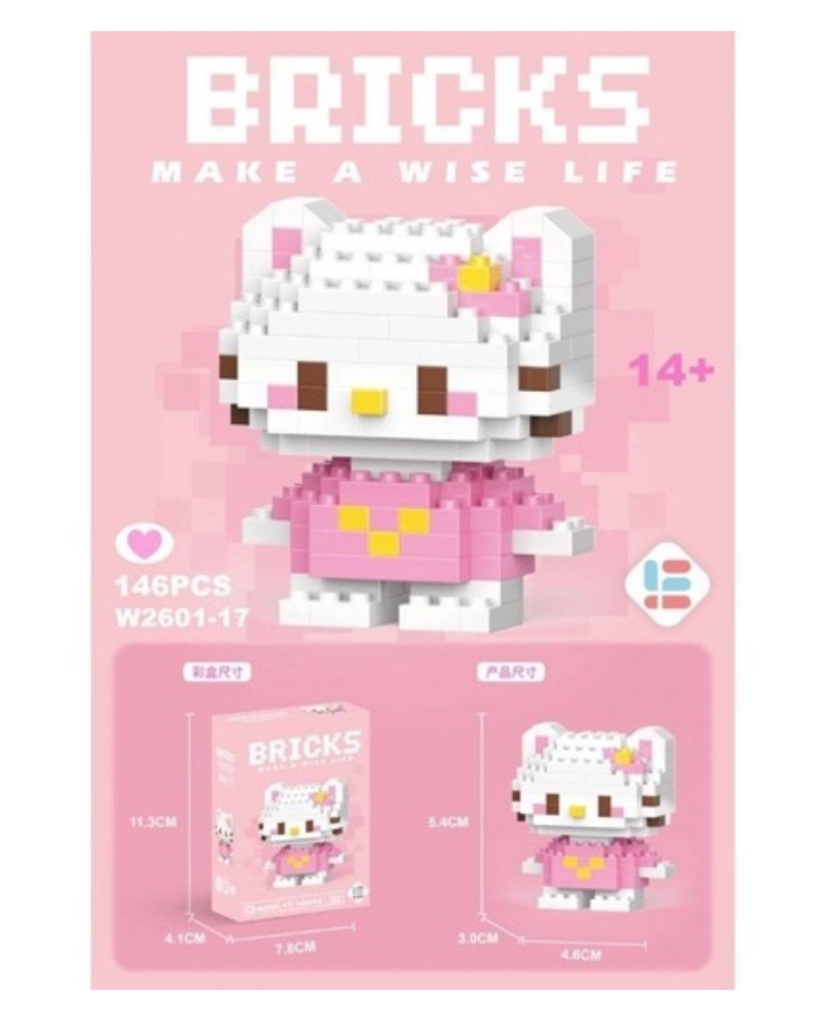 Pembe Pastel Lego Karakter Figürü Bricks Mini Lego - Görsel 2