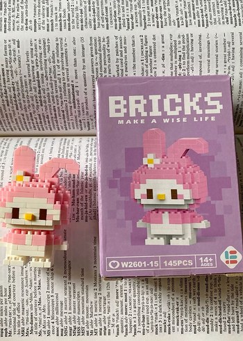 Pembe My Melody Lego Figürü 145 Parça Bricks Mini Lego - Görsel 5