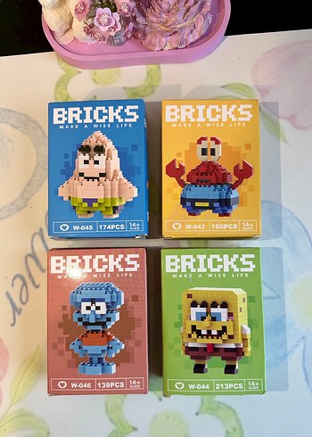 SüngerBob 3D Blok Yapı Seti - Renkli Bricks Mini Lego - Görsel 2
