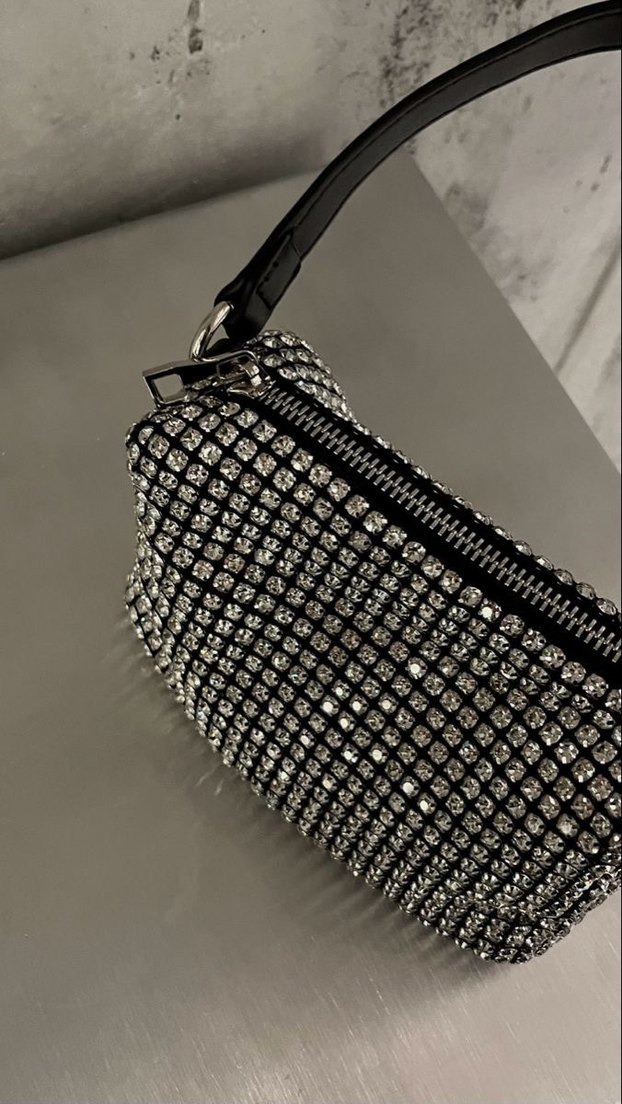 Alexander Wang taşlı kol çanta - Görsel 4