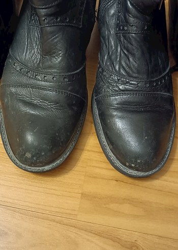 Kadın Siyah Deri Uzun Tokalı Çizme - Görsel 5